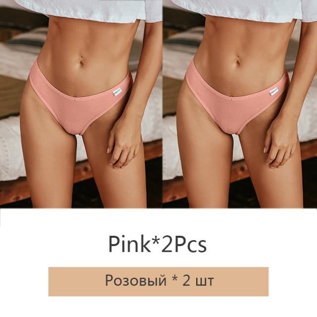 FINETOO 2 шт./компл., женские хлопковые трусики-стринги M-XL, женские трусы с Т-образной спинкой, модное нижнее белье с V-образной талией, удобные трусики для девочек, нижнее белье 2021