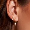 Серьги с жемчугом, покрытые золотом 18 карат: Милый, модный комплект из двух предметов для женщин