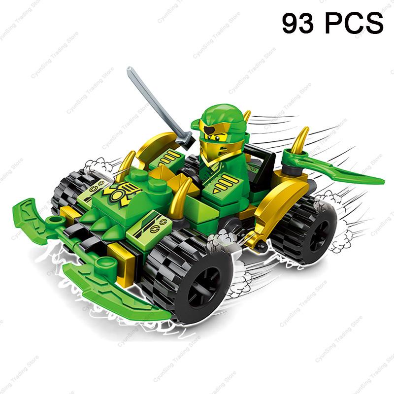 Набор конструктора «Ниндзя 4 в 1» по мотивам классического аниме: Кай, Джей Коул, Ллойд, боевая броня, машина, робот, колесница, модель, фигурка, конструктор для детей.