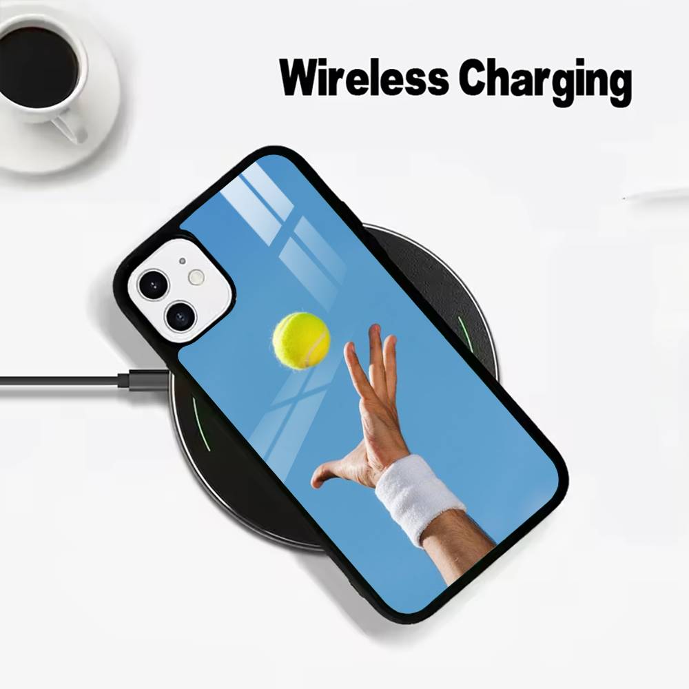 Popular Sport - Tennis Phone Case For IPhone17 16 15 14 13 12 11 Pro Max 16/15/14Plus Wireless Charger Cover Funda