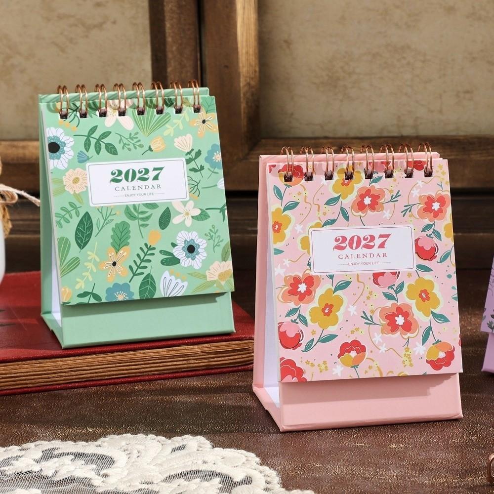 Portable Standing Flip Calendar Standing Table Calendar 2027 Desktop Calendar Office Stationery