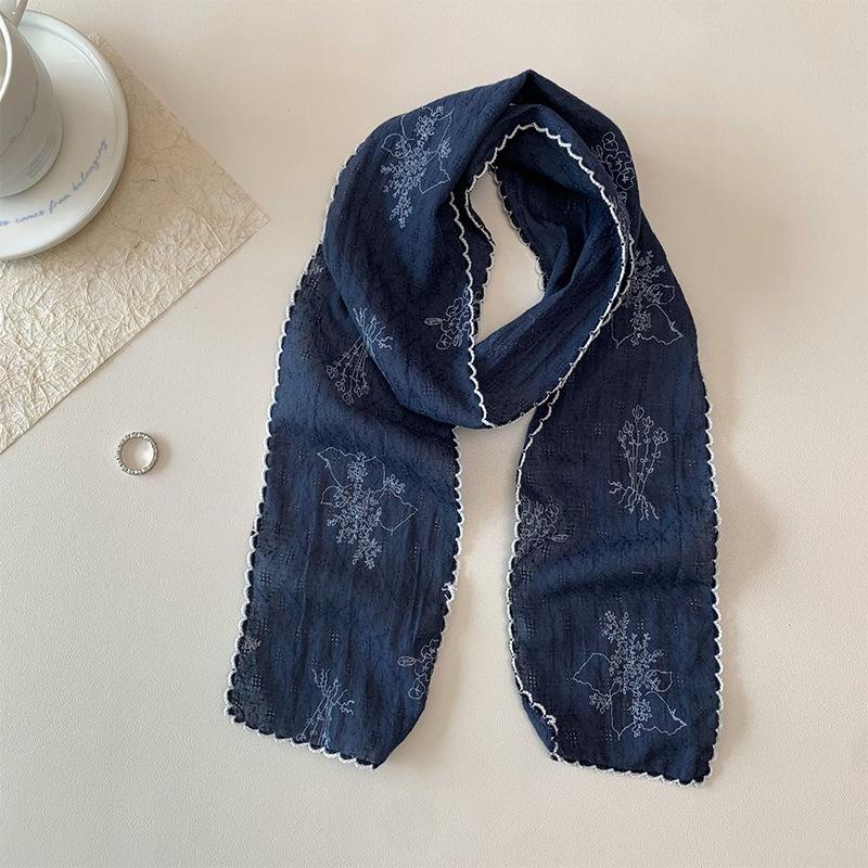 Early Spring Hot Selling New Slim Scarf High-end Versatile Retro Long Strip Neck Protection Multifunctional Fashionable Decoration