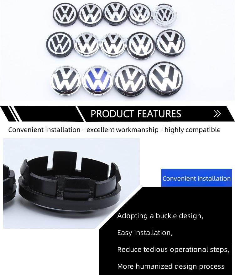 Для VOLKSWAGEN VW 56-76 мм Наклейка-колпачок ступицы колеса автомобиля Аксессуары Для Volkswagen R-line R GTI Polo Golf Touareg Passat Mago
