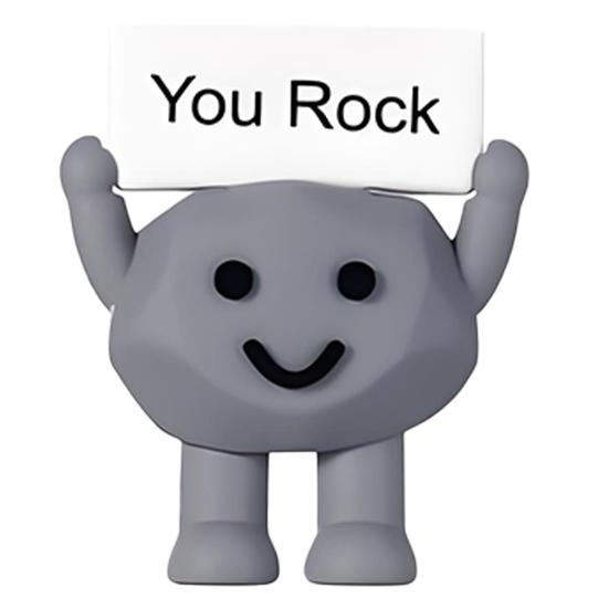 Pocket Hug Motivational Stone with Positive Card Emotional Support Rubber Mini You Rock Ornament Decoration Inspirational Gift