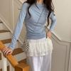 New Arrivals OpeN RuN WomeN Simple RayoN LoNg Sleeve T shirT Solid Color RouNd N