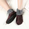 Women's Solid Color Winter Floor Socks Slippers Socks Waterproof Non-slip Thickened Comfortable Warm Floor Socks
