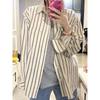 Fashion Elegant Casual Striped Shirts for Women Spring and Summer New Long Sleeve Loose Women's Blouses Simple Single Breasted Office Shirt Tops 26114