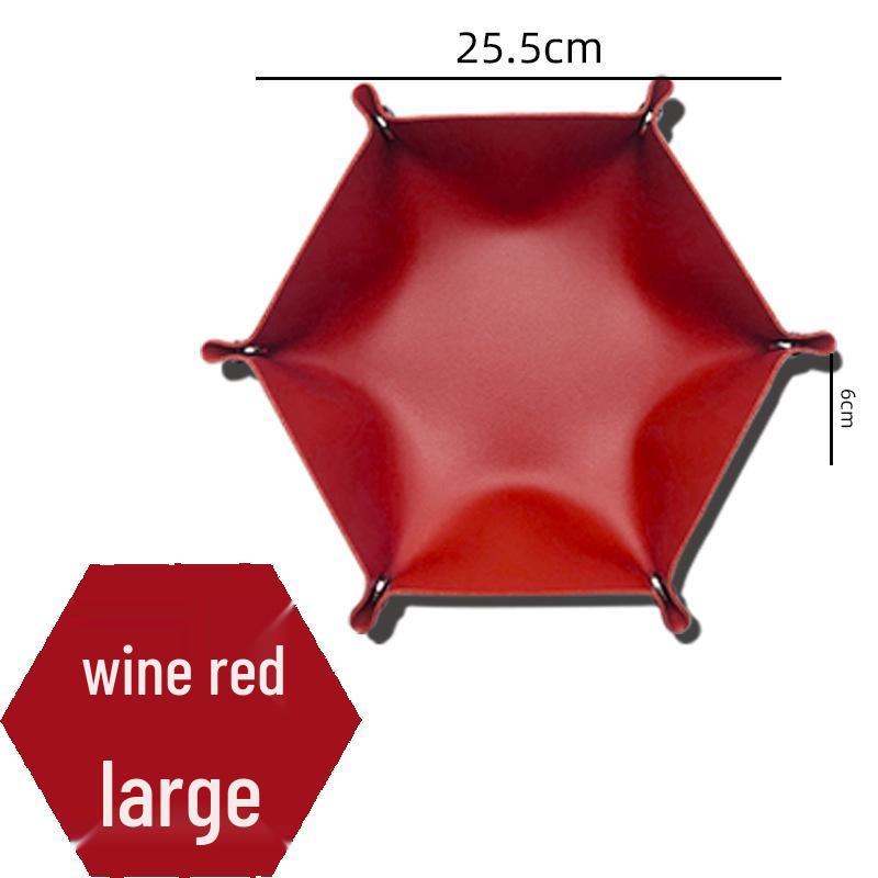 В наличии Скандинавский шестиугольный поднос для хранения кубиков и косметики из искусственной кожи