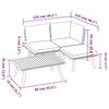 4 piece garden lounge set with cushions solid acacia wood