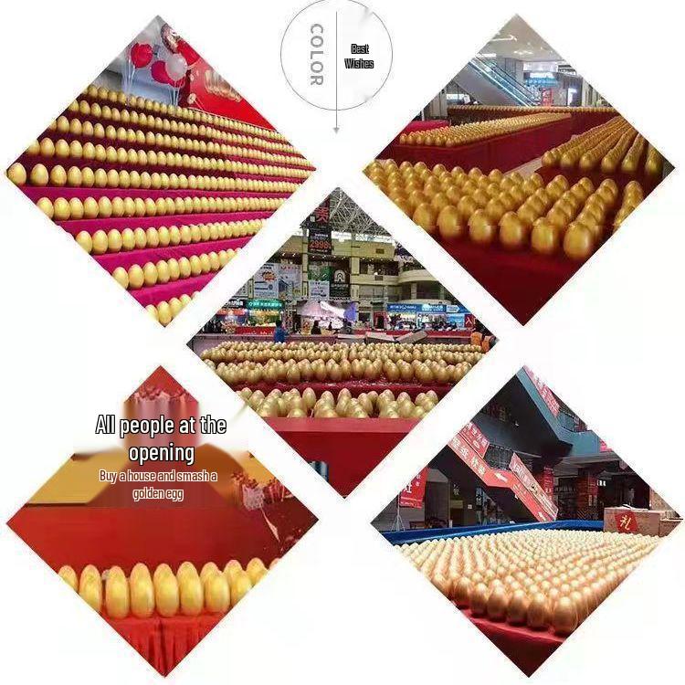 Free Express Shipping: 20cm Golden Egg Prop for Gift Opening Ceremonies