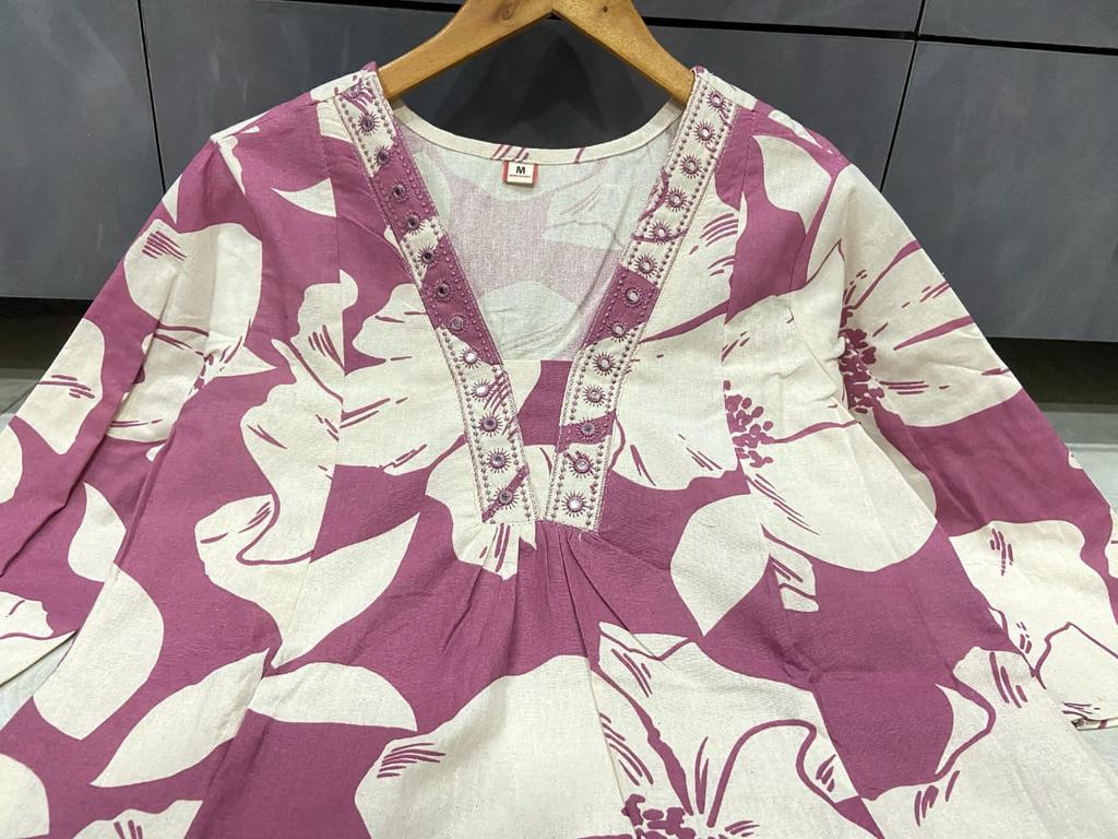 Женский дизайнерский комплект с цветочным принтом и А-силуэтом, курти, индийский болливудский костюм для вечеринок, топ, туника, курта, брюки