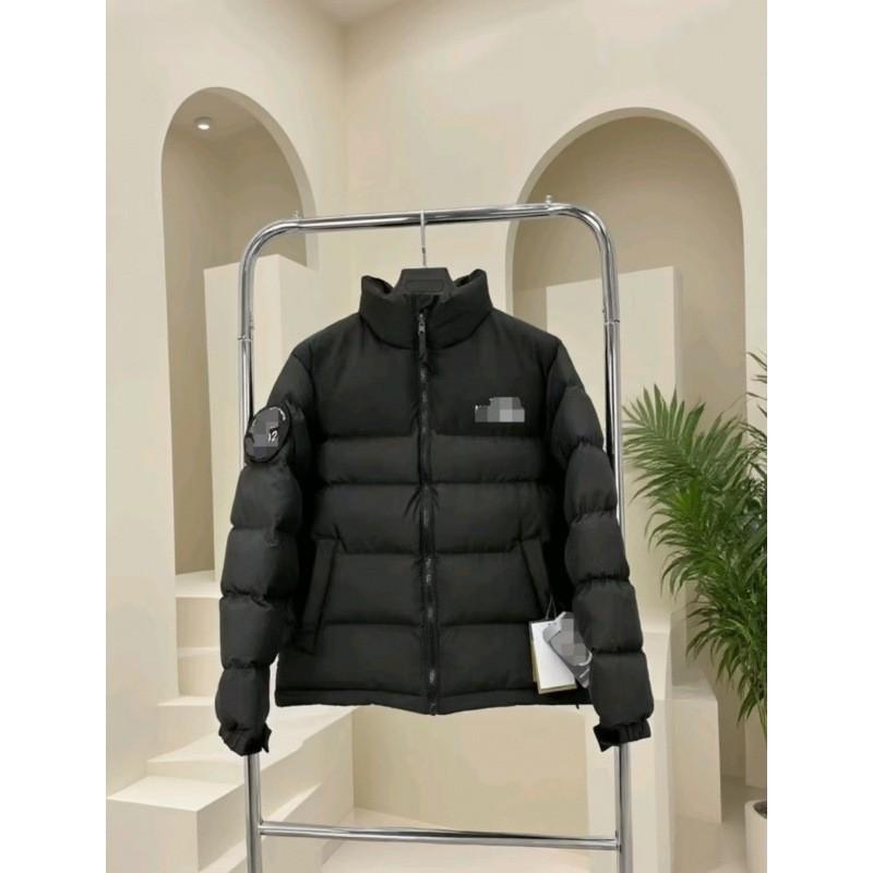 Mens Womens 90% White Duck Down Puffer Jacket With Embroidered Sleeve Patch Warm Winter Coat Daily Wear