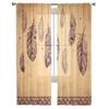 Красивая иллюстрация перьев, прозрачная занавеска для гостиной, современные вуалевые тюль-шторы для спальни, кухонные шторы