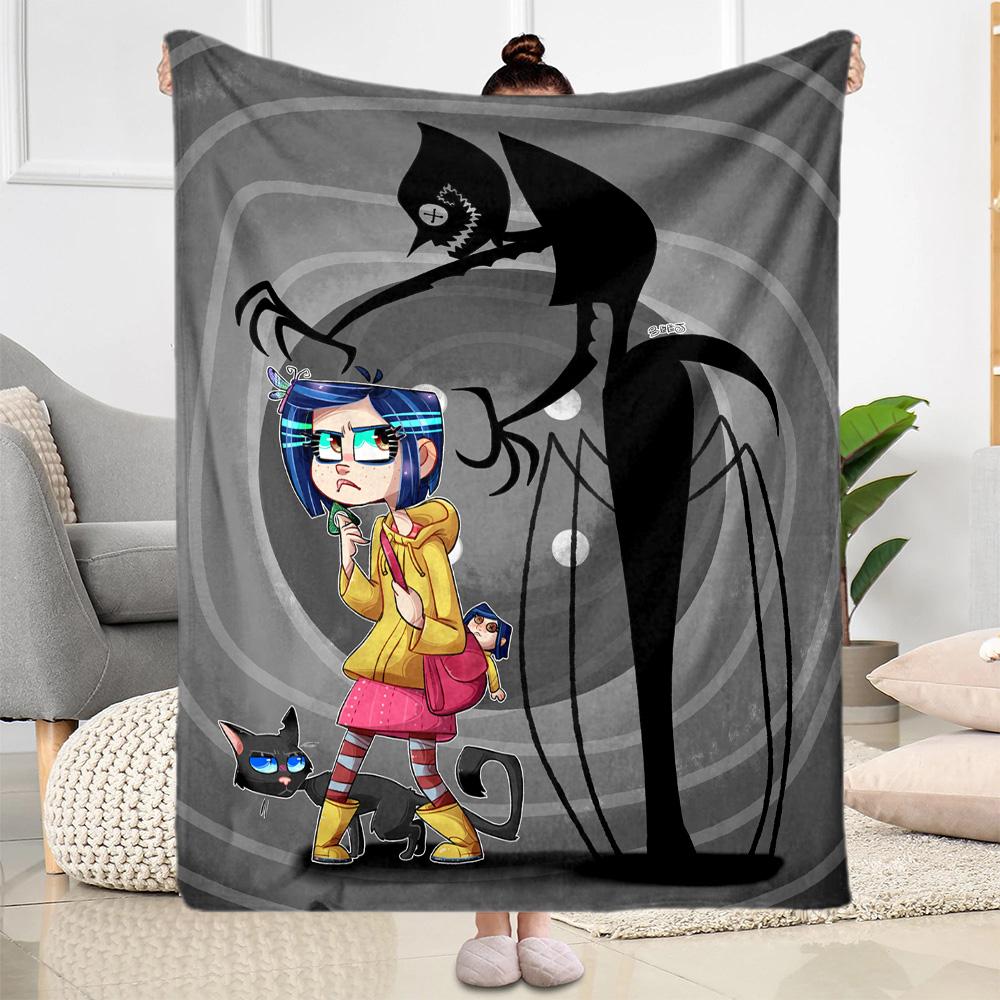 Coraline's Magical Adventure Blanket Ultra-Soft Suitable for Picnics Couch Bedding Four Seasons Multipurpose Warmthful Decor