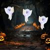 Хэллоуинский флаг-флюгер с привидением, подвесное украшение, 3D-флюгер-стример, белый летающий призрак для декора дома, двора, патио, улицы