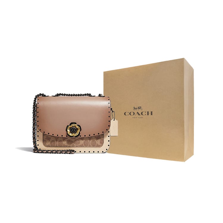 COACH Madison Leather Crossbody Bags Medium Women's Milk Tea C3758-V5SNE