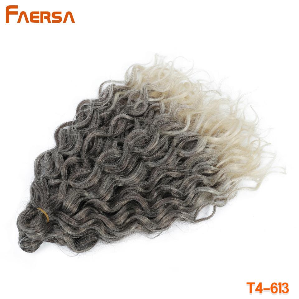 Волосы Ocean Wave Crochet Deep Wave Hawaii Curl Crochet Braids Синтетические косички Наращивание волос Ombre Blonde 18 дюймов Африканские кудри