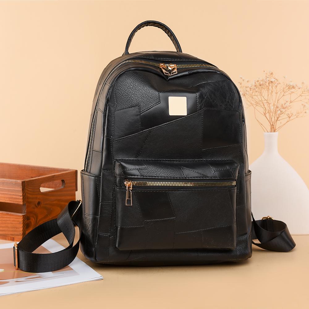 Рюкзак большой емкости Женский легкий рюкзак из мягкой кожи Дорожный рюкзак