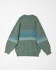 МАТИСС КУРАТОР Зеленый вязаный свитер с блоками из мохера