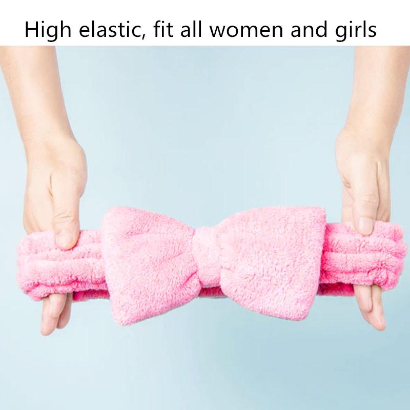 Банты для волос, повязки на голову для женщин, однотонная повязка на голову из кораллового флиса, эластичная повязка на голову с бантом, аксессуары для девочек, милый мягкий тюрбан, повязка