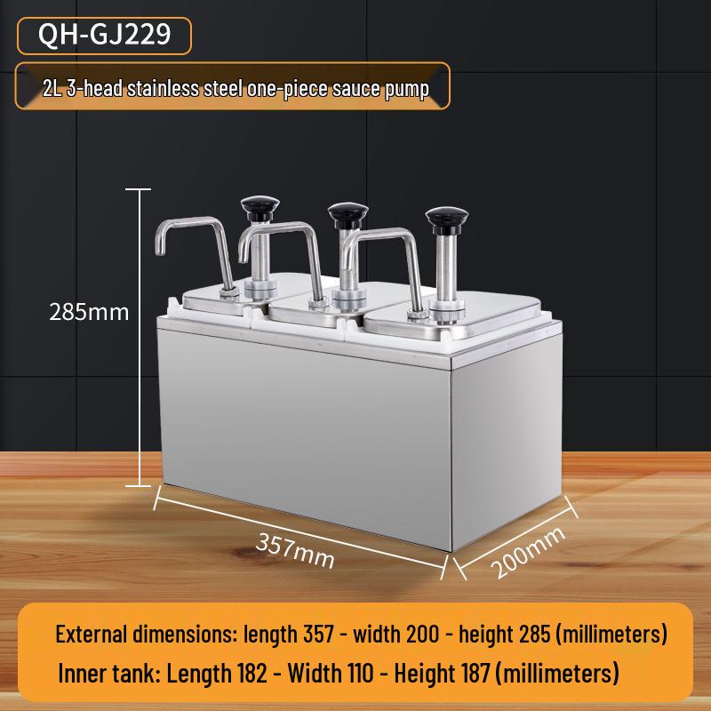 Stainless Steel Sauce Pump Dispenser for Coffee, Syrup, and Jam