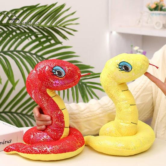 Плюшевая кукла с имитацией змеи, мягкая игрушка с блестками, подушка для домашнего декора, разноцветная забавная кукла-змея для девочек и мальчиков, подарки на день рождения