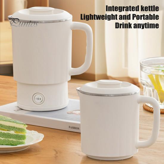 800 мл складной дорожный электрический чайник двухслойный дизайн быстрый нагрев защита от перегрева 600 Вт водонагреватель маленький чайник