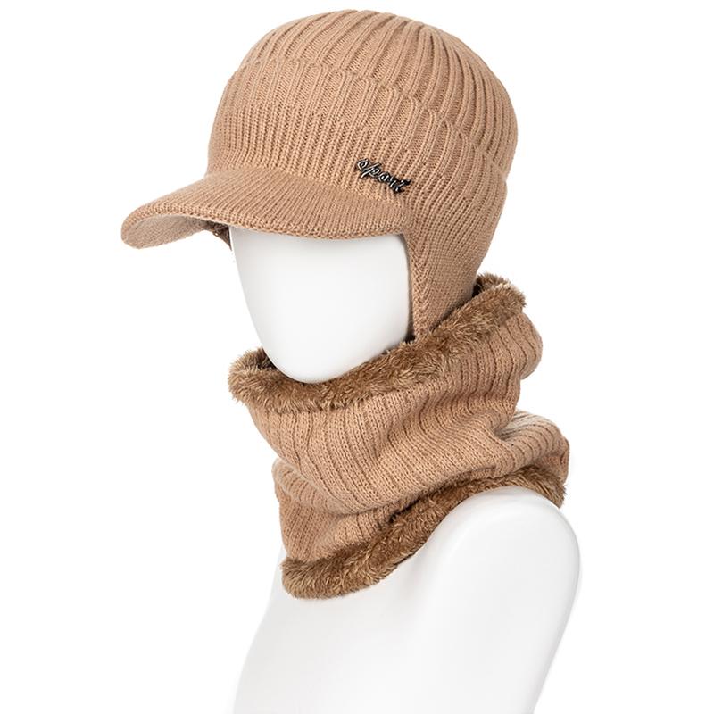 Новые зимние шапки на меховой подкладке, стильный теплый вязаный комплект, шапки для мужчин и женщин, классическая вязаная шапка, уличные наушники, шапки