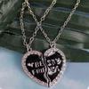 Japan & South Korea Bestie Heart Puzzle Necklace Set – Friendship Pendant Gift for Best Friends