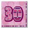 Салфетки для вечеринки в честь 30-летия Pink Glitz