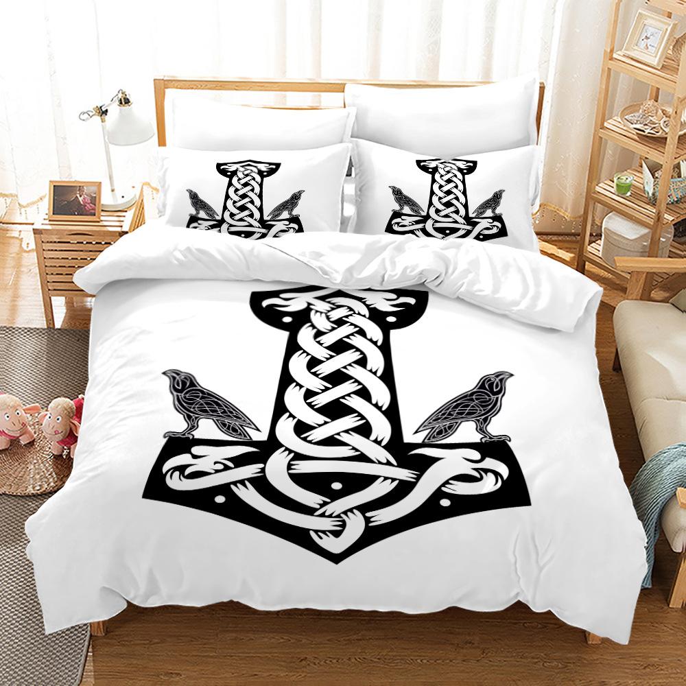Blue Anchor Bedding Set Sailing Bed Linen Home Decor Single Double Twin Full Size For Boys Adults Compass Stripe Duvet Cover Set