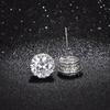 925 Sterling Silver AAA Cubic Zirconia Round Stud Earrings for Women Wedding Engagement Jewelry Fashion Female AccessoriesGood product