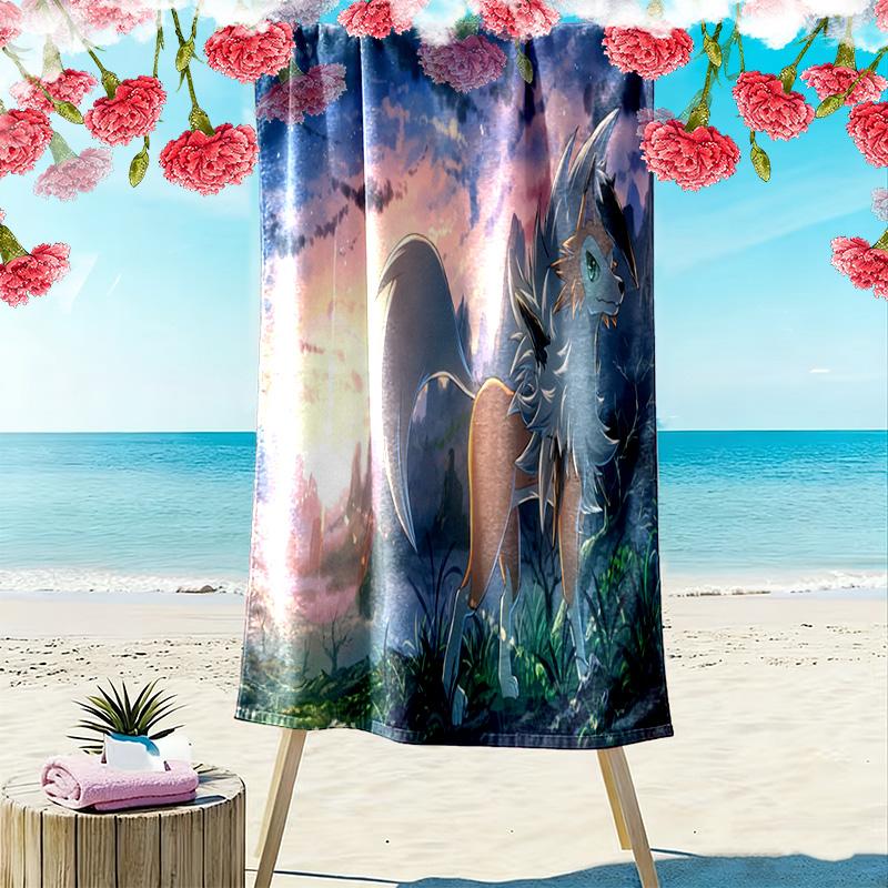 Whimsical Creature Collection beach towel Outdoor camping beach quickdrying swim towel seaside swim beach Comfort beach towel