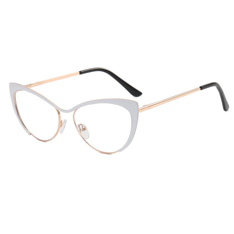 SHAUNA Anti-Blue Light Модные женские очки кошачий глаз с оптической оправой Весенние шарнирные металлические градиентные солнцезащитные очки UV400