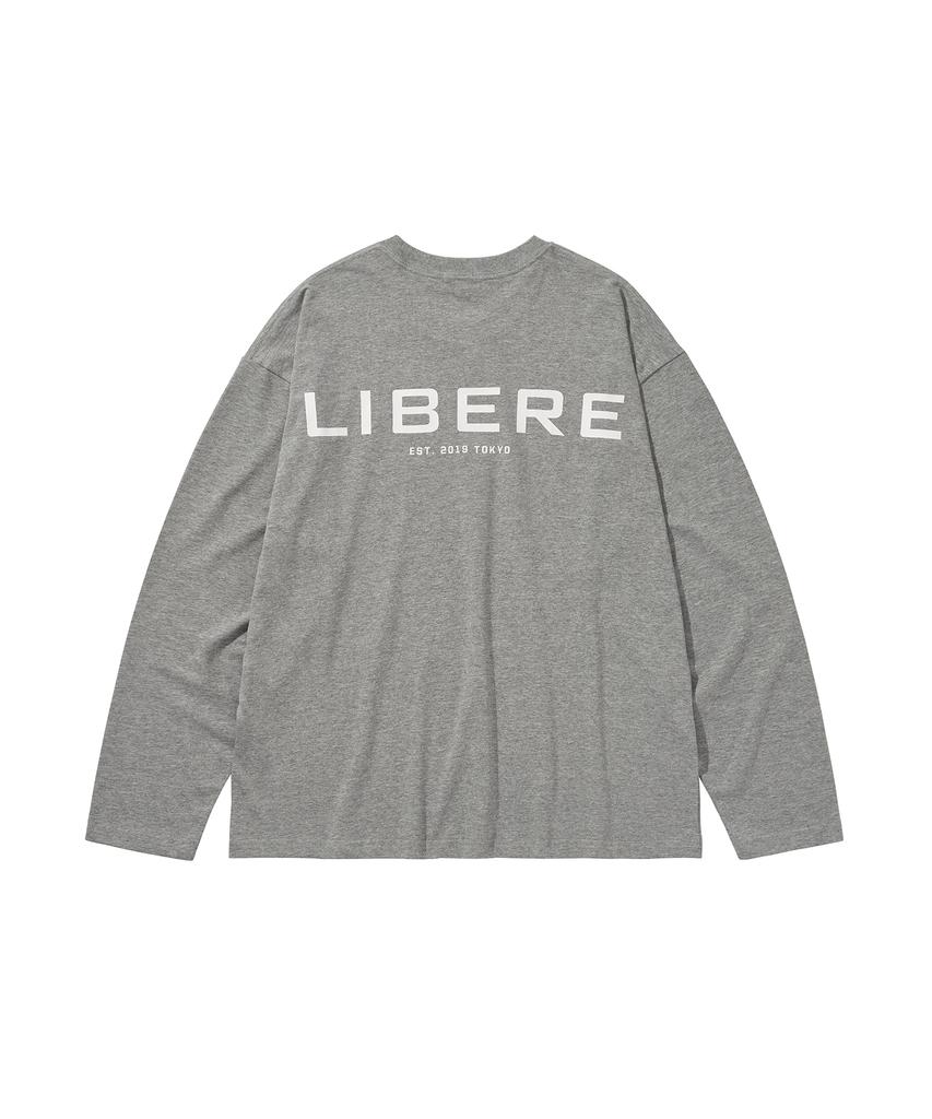 LIBERE Футболка с длинным рукавом и логотипом Libere / Серая
