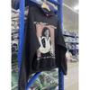 Mens Oversized Hooded Zip-Up Sweatshirt With Graphic Print Cotton Blend Fall Winter Streetwear