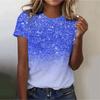 Новая женская уличная модная футболка Dreamy Star 3D Printed Short Sleeve Универсальный повседневный свободный топ с круглым вырезом Женская одежда