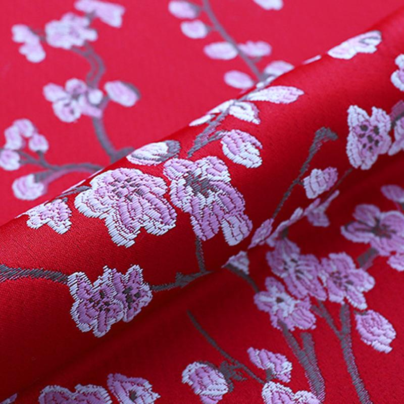 100*145 см шелковая атласная парчовая ткань роскошный жаккард ретро китайский стиль цветочная вышивка ткань сделай сам чонсам кимоно одежда