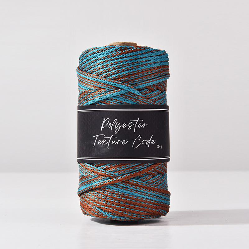 5 мм Двухцветный смешанный 5 мм Полиэстеровый плетеный шнур, Ручная вязка для сумки, ковра, вязальной пряжи, нить для браслета из конского волоса, 70 ярдов