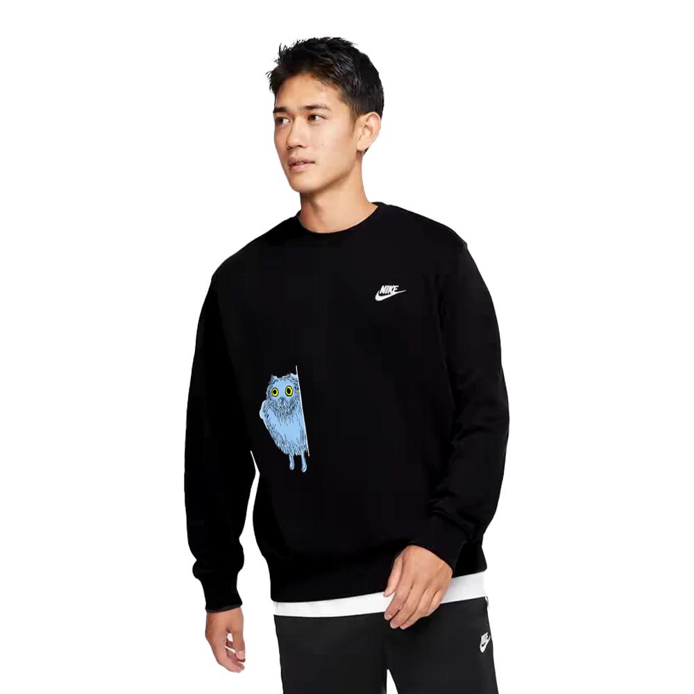 Nike Настраиваемая Уличная Дышащая Городская Повседневная Универсальная Толстовка Унисекс с Круглым Вырезом и Принтом Логотипа с Буквами BV2667-010(TEAM1061-3.3.17)