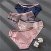 Women Cotton Panties Female Print Briefs Low-Rise Underpants Girls Cute Plus Size M-2XL Intimates Lingerie