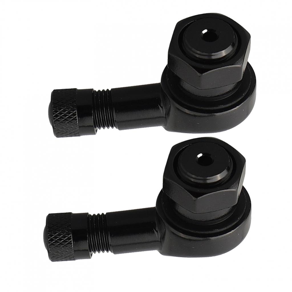 Motorcycle 90 Degree Angle Valve Stems with CNC Aluminum Alloy Material (2PCS)
