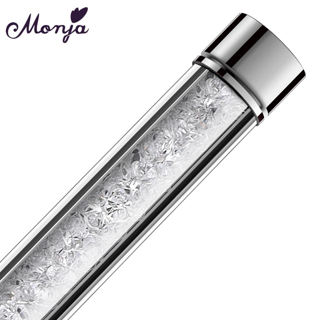 monja Ручка со стразами, многофункциональная кисть для рисования ногтей, полоски, линии, цветы, гель для ногтей, ручка для рисования, маникюрный инструмент