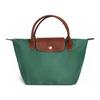 Le Pliage Original Минималистичная сумка-тоут для ежедневных поездок Логотип Текстурированный нейлоновый холст и кожа Пельмень Маленькие женские сумки-тоут Шалфей 1621089P84
