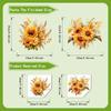 Sunflower Bouquet Wall Sticker Peel Stick Waterproof Floral Decor for Home Bathroom Toilet Living Room Walls