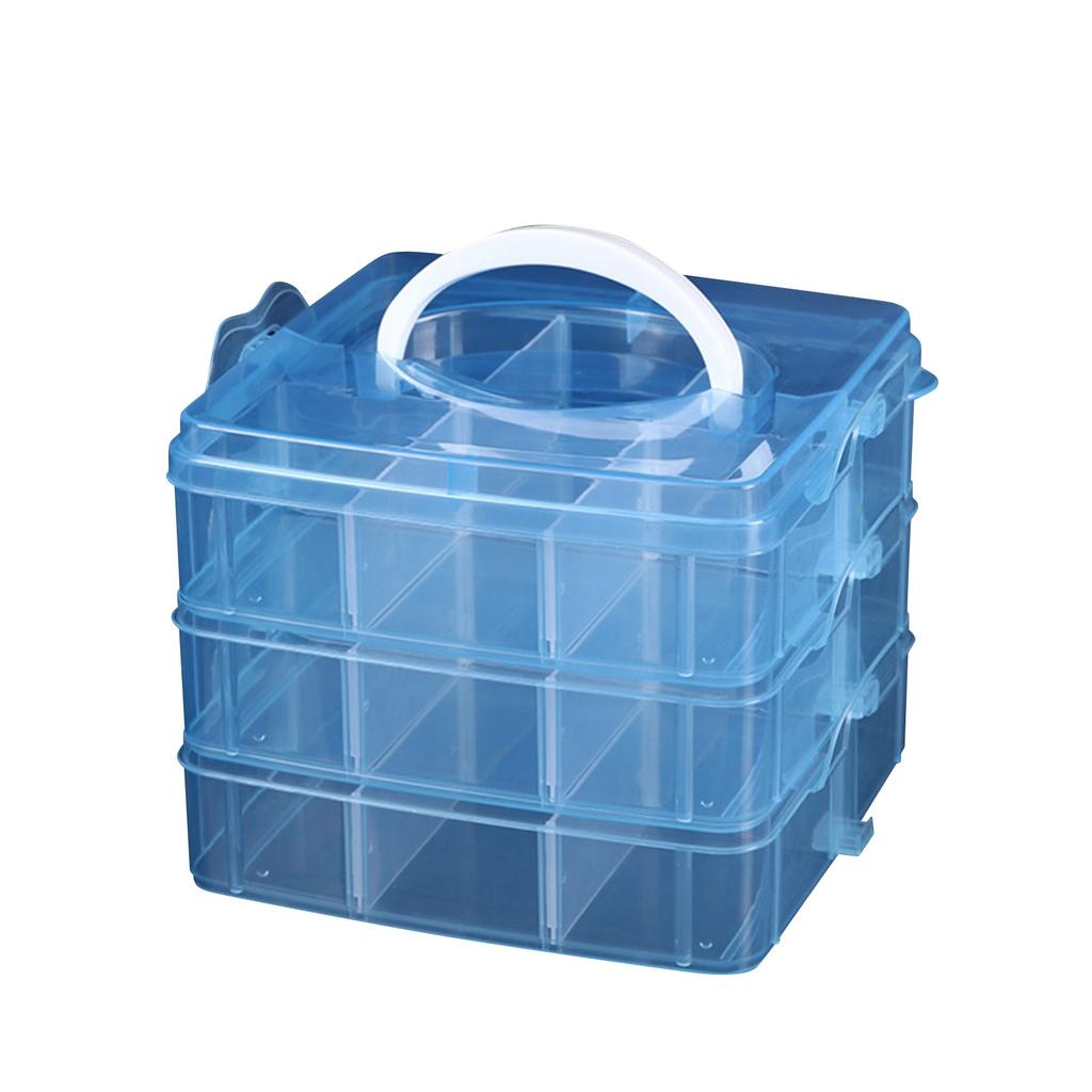 Small Three-Layer 18-Grid Portable Detachable Storage Box Hardware Tool Combination Organizer Box Storage Box