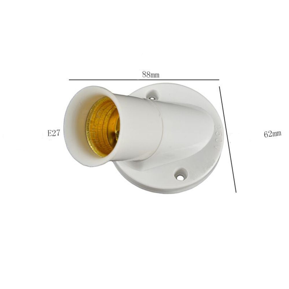 E27 250V 6A 45 Degree Angle Plastic Oblique Converter Lamp Bases Adapter Bulb Holders Light Base