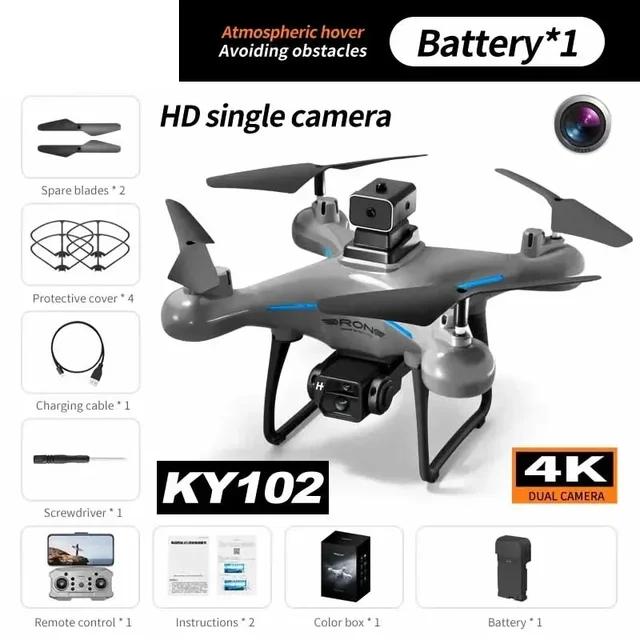 KY102 Drone HD Dual-Camera Aerial Photography 360 Obstacle Avoidance WIFI FPV Optical Flow Four-Axis RC Aircraft Kids Toys Gift