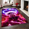 Blindfolded character with glowing aura Non-slip rug suitable for living room and bedroom sofas