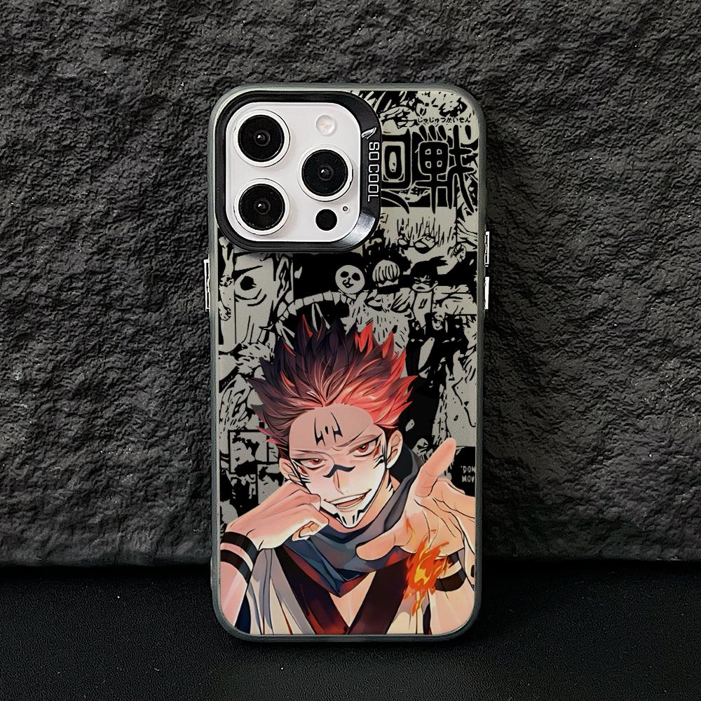 Чехол для телефона Сукуны из Jujutsu Kaisen для Samsung Galaxy S26 S25 Edge S24 S23 S22 S21 FE S20 Ultra Plus 5G Серебряный Жесткий Чехол